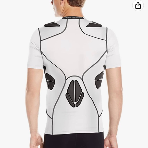 Under Armour White Gameday Armour Baselayer Football Compression Top Mens Sz XL - Picture 2 of 9